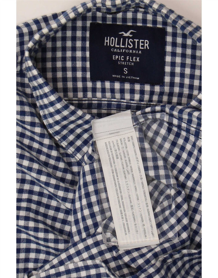 Hollister Mens Shirt Small Blue Gingham Cotton