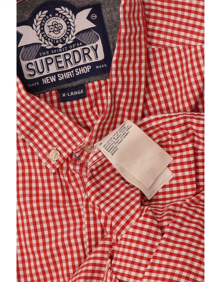 Superdry muška košulja XL Red Gingham pamuk