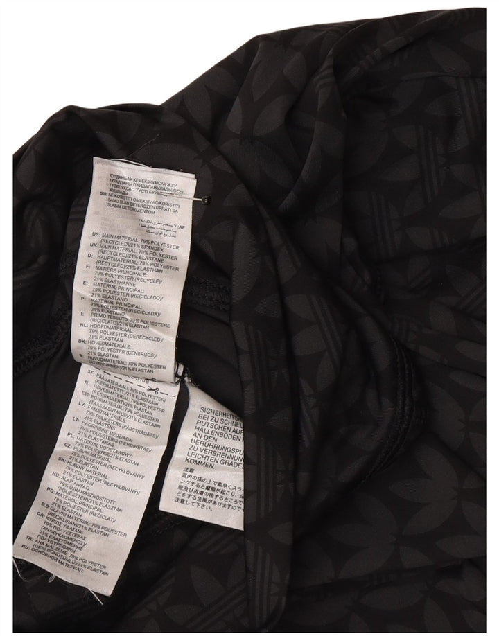 Adidas Womens Graphic Leggings UK 4/6 XS  Black Polyester