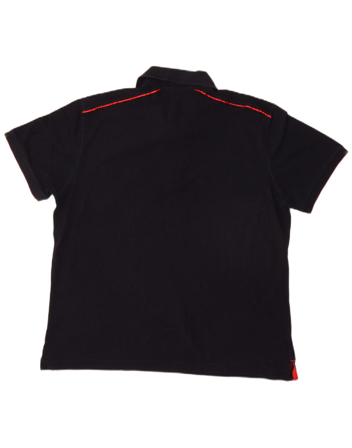TRUSSARDI JEANS Mens Polo Shirt 2XL Navy Blue