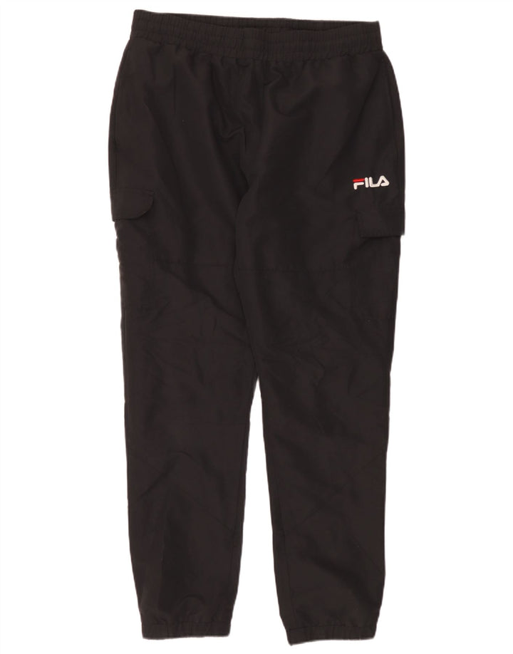 Fila Mens Cargo Calças Joggers Grande Poliéster Preto