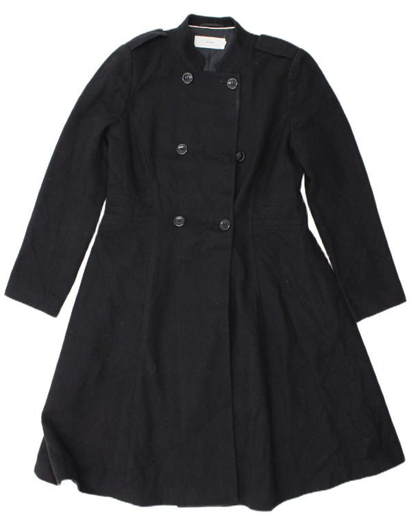 John Lewis Damen Zweireihiger Mantel UK 12 Medium Schwarz