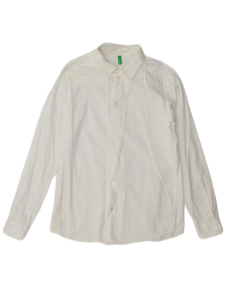 Benetton Mens Shirt Small White