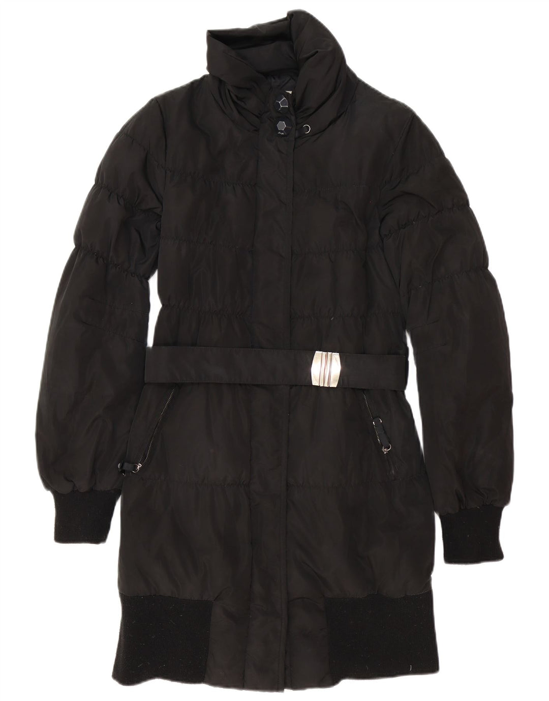 Liu Jo Damen Wattierter Mantel IT 44 Mittelschwarzes Polyester