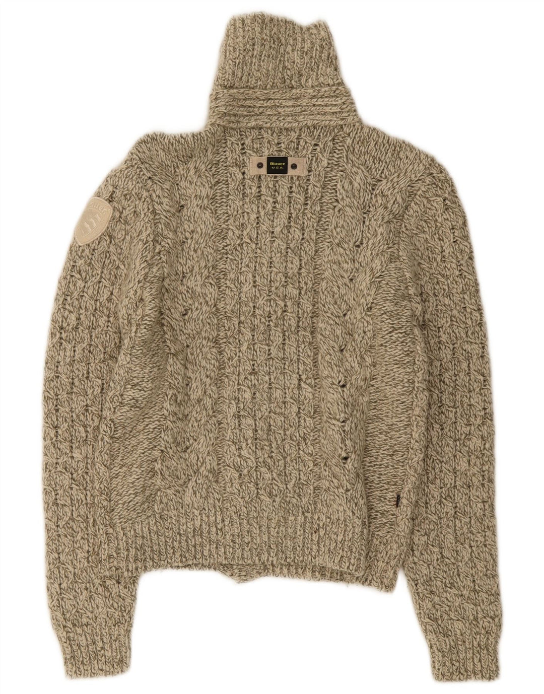 Pulover cardigan Blauer pentru femei UK 14 Medium Beige Lână
