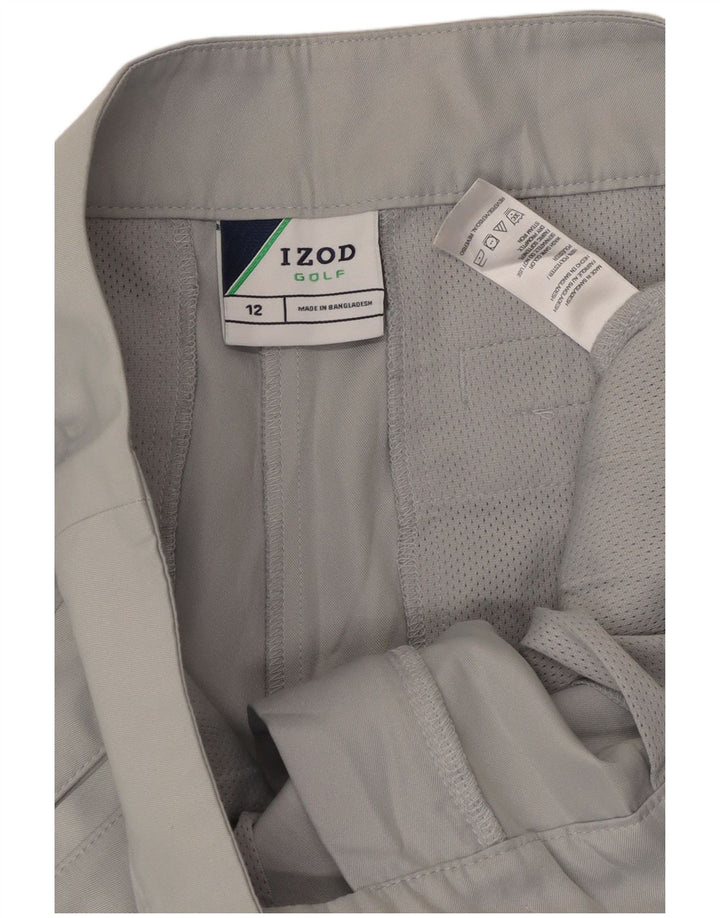 Izod Short chino de golf pour femme US 12 Large W36 Gris Polyester