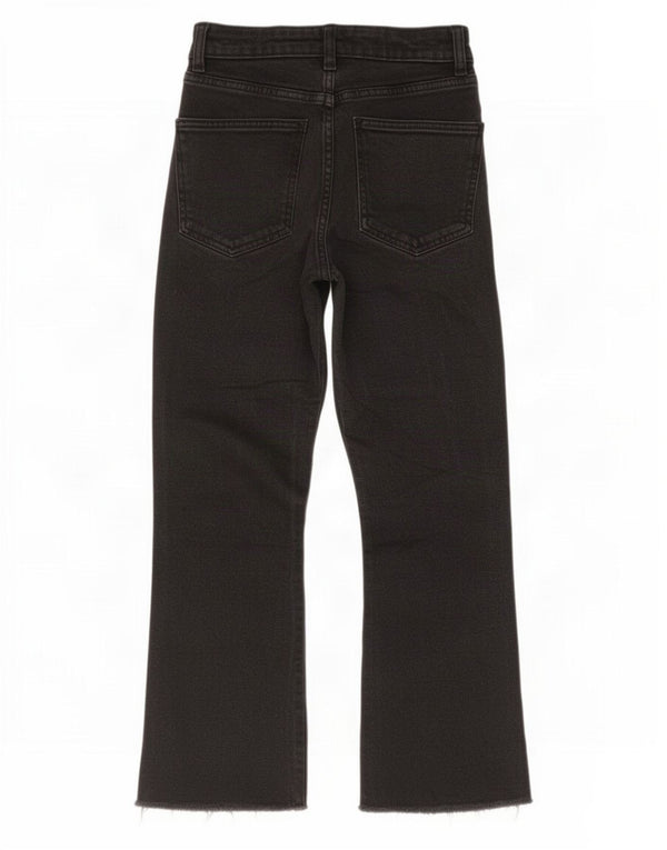 Zara Womens Crop Bootcut Jeans EU 36 XS W26 L23 Μαύρο