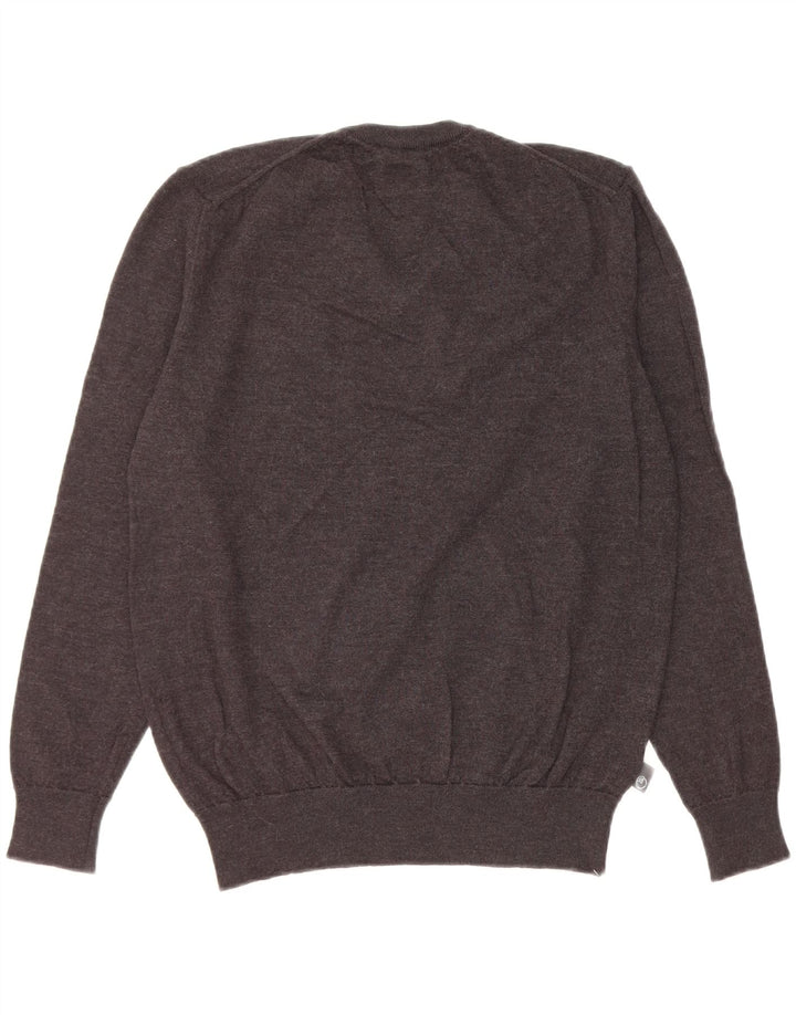 Armani Womens V-Neck Jumper Sweater IT 52 2XL Grey