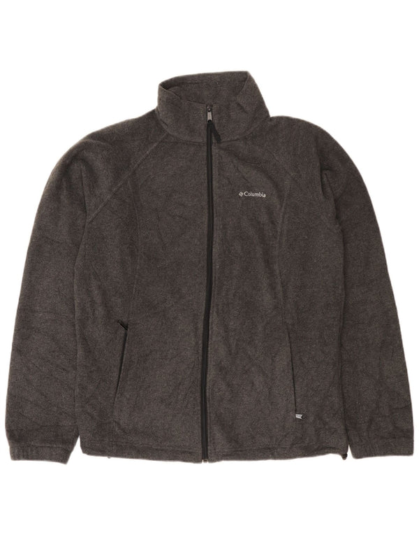 Columbia Womens Fleece Jacket UK 16 Large Grey Polyester