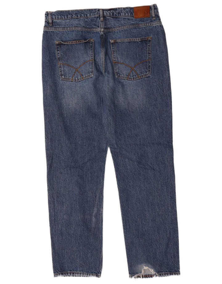 Crew Clothing Mens Straight Jeans W36 L32 Blue