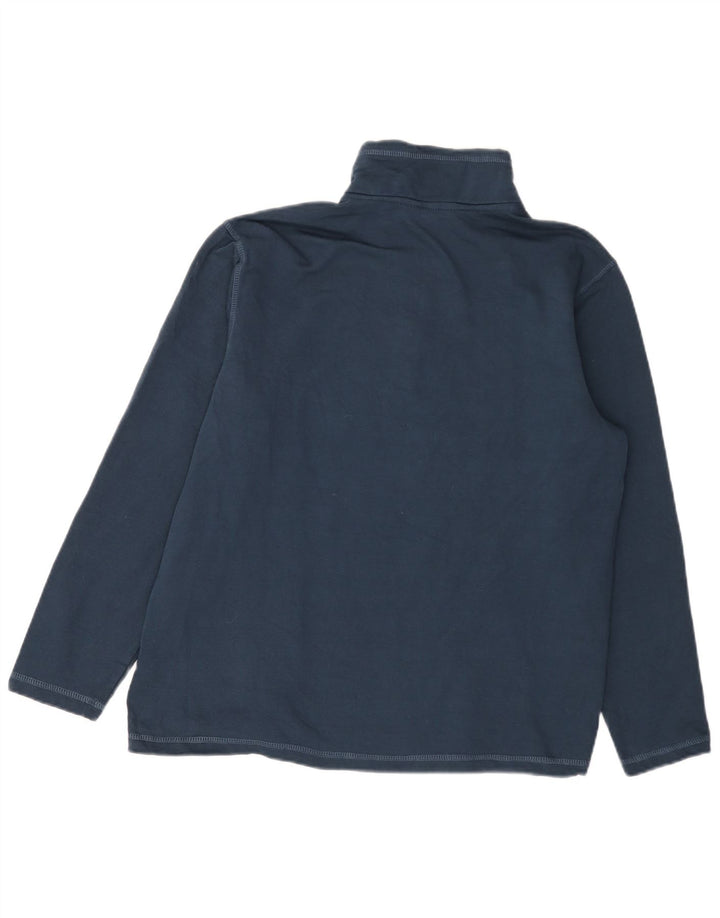 EDDIE BAUER Męski sweter z zamkiem błyskawicznym, średni granatowy, bawełniany