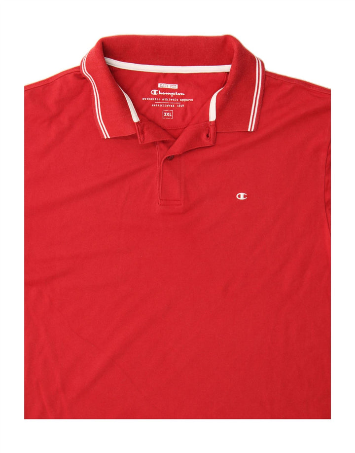 CHAMPION Mens Easy Fit Polo Shirt 3XL Red Vintage Champion and Second-Hand Champion from Messina Hembry 