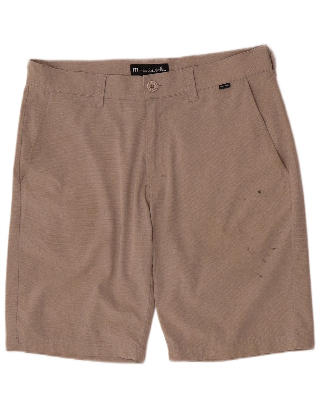 Shorts Chino Masculino Travis Mathew Regular Fit W32 Poliéster Bege Médio