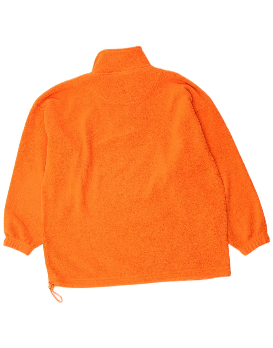 Suéter masculino VINTAGE de lã com zíper e gola XL laranja