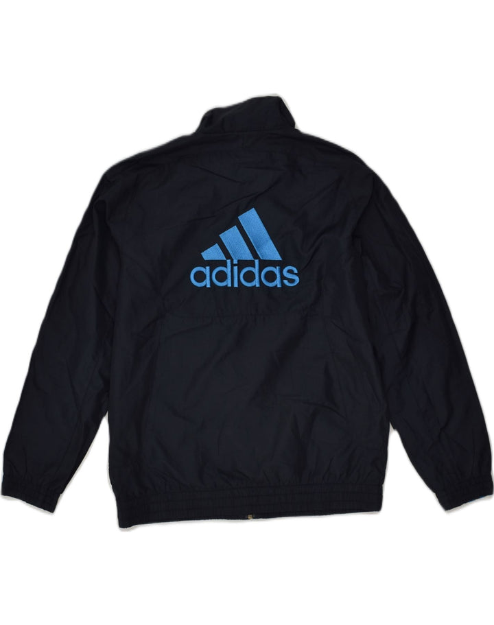 ADIDAS Boys Graphic Tracksuit Top Jacket 9-10 Years Navy Blue Colourblock | Vintage Adidas | Thrift | Second-Hand Adidas | Used Clothing | Messina Hembry 