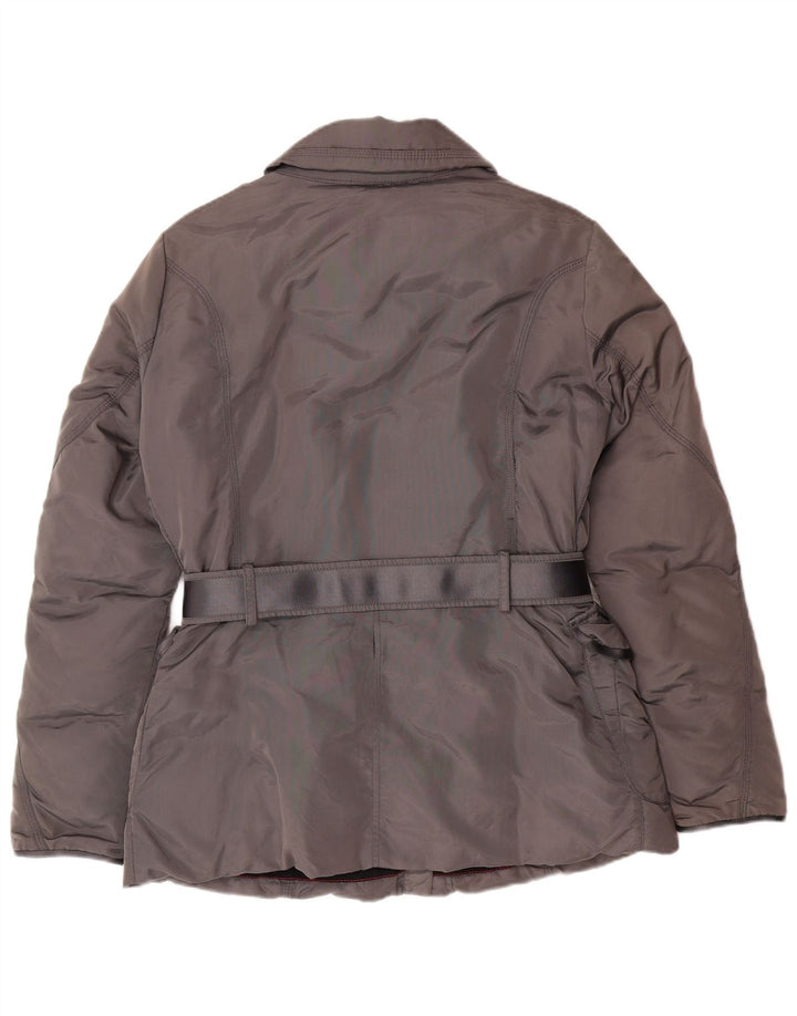 PEUTEREY Womens Belted Padded Jacket IT 46 Large Grey Polyamide Classic