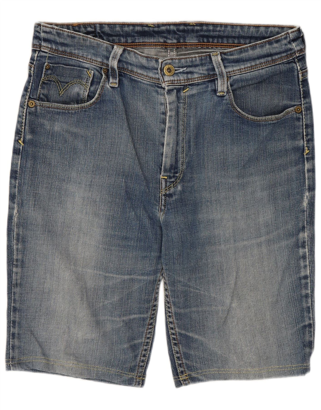Pantaloni scurți din blugi Levi's W32 Large Blue Bumbac