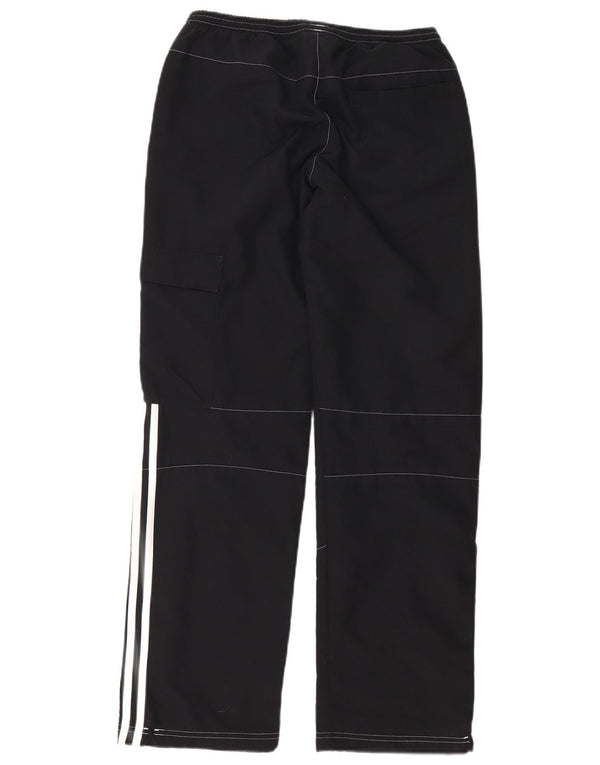Adidas Boys Graphic Tracksuit Trousers 13-14 Years Black Polyester