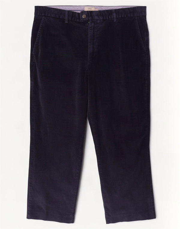 Marks & Spencer Pantalones cortos de pana para hombre W42 L25 Algodón azul marino