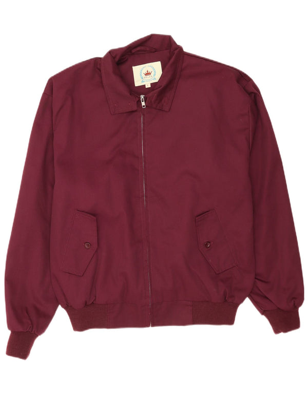 Relco Herre Bomber Jacket UK 40 Large Burgundy Polyester