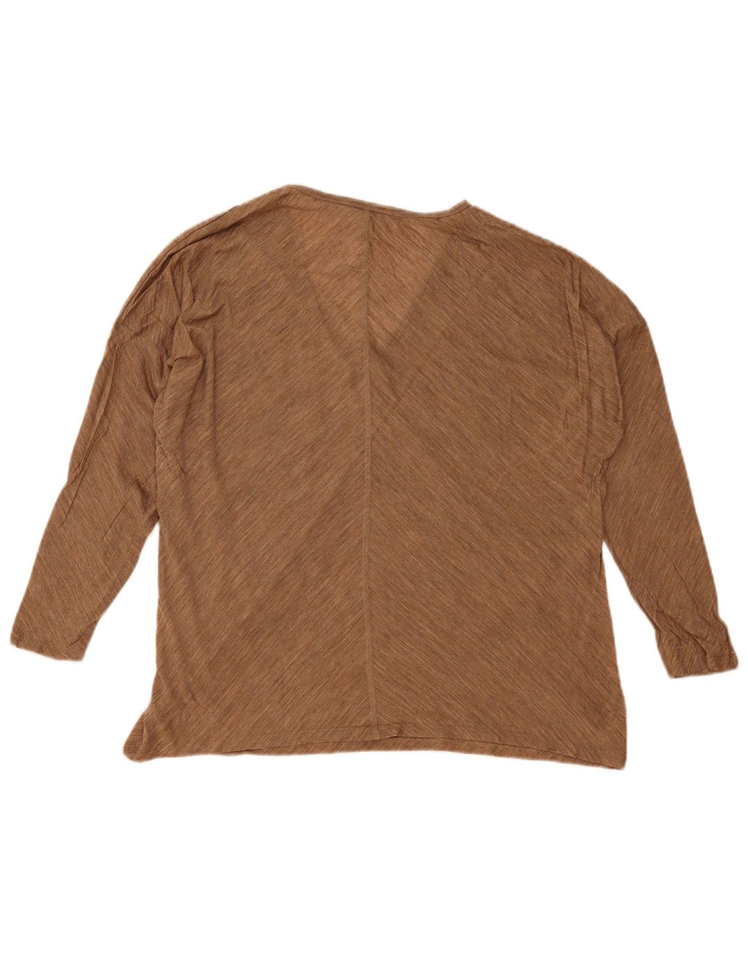 Massimo Dutti Dame Oversized Top Langærmet UK 10 Small Beige Flecked