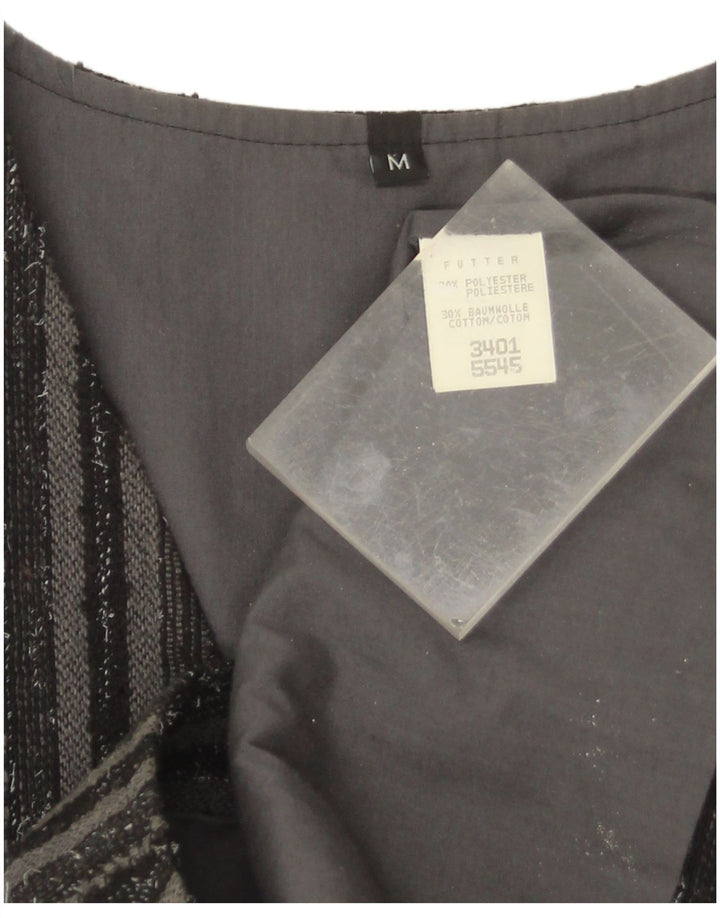 Chaleco vintage para hombre Poliéster a rayas negras medianas