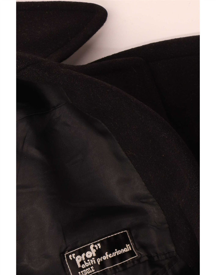 Vintage Manteau croisé pour homme UK 36 Petit Noir