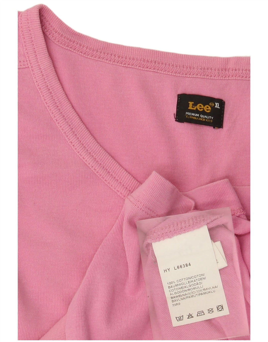 Lee Womens Top Long Sleeve UK 18 XL Pink Cotton