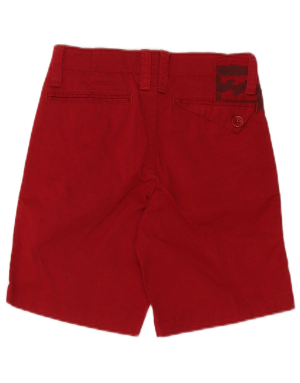 Billabong Boys Graphic Chino σορτς 9-10 ετών W26 κόκκινο βαμβακερό