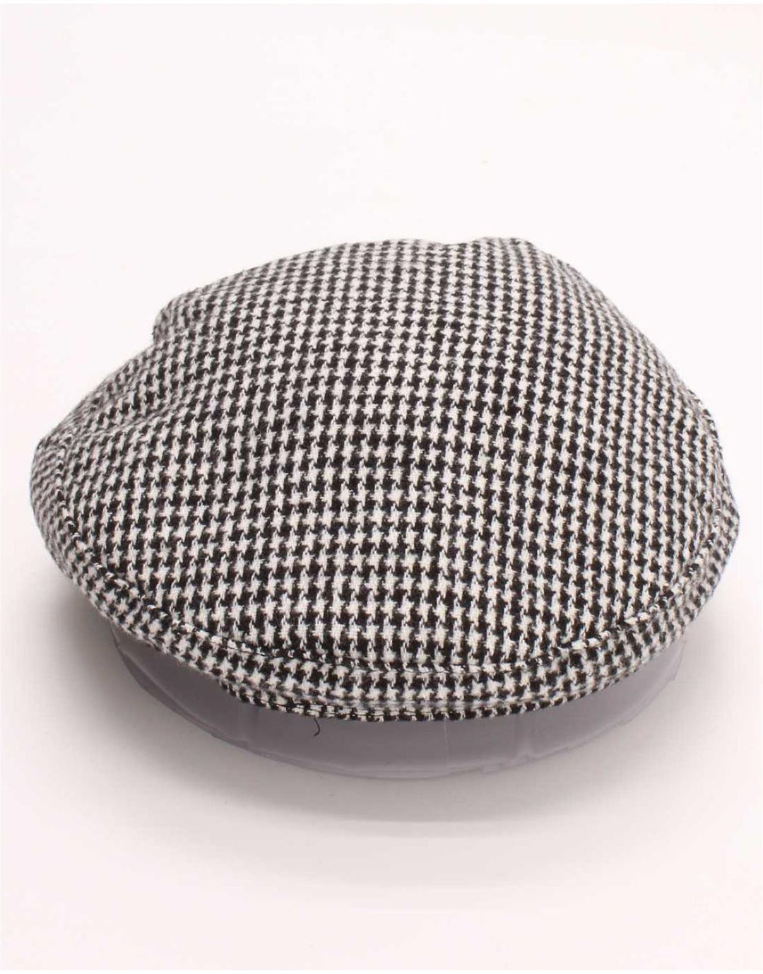Zara Femme Casquette Newsboy Petit Pied De Poule Noir