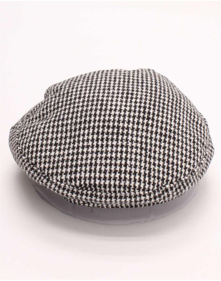Zara Femme Casquette Newsboy Petit Pied De Poule Noir