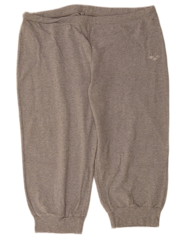 Arena Womens Capri Tracksuit Trousers Joggers UK 16 Large Grey Cotton
