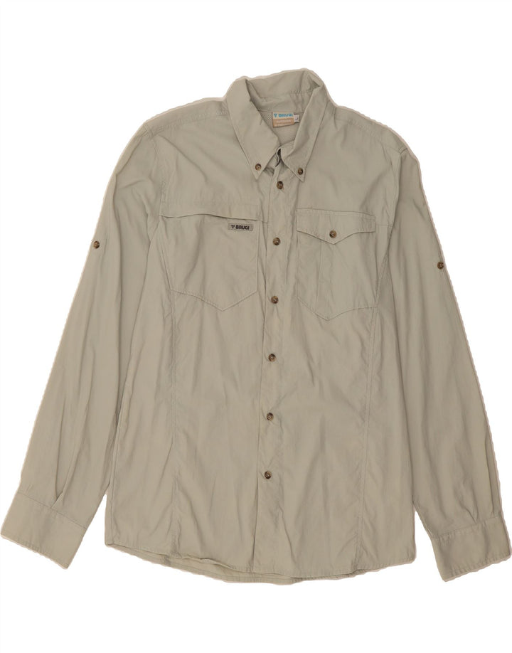 BRUGI Mens Shirt Large Grey Polyamide Vintage Brugi and Second-Hand Brugi from Messina Hembry 