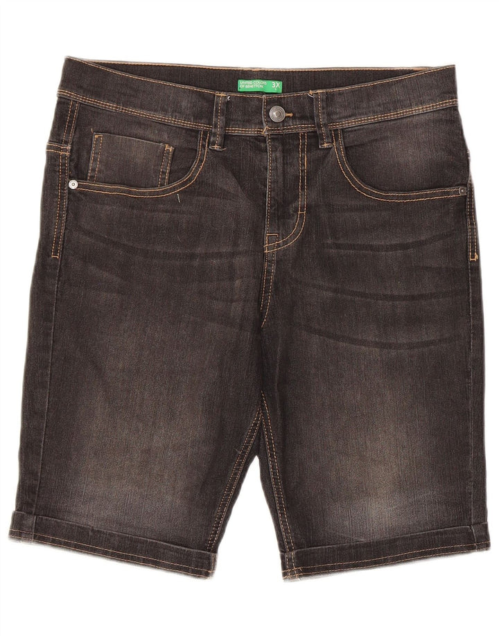 Мужские джинсовые шорты Benetton W32 средние черные
