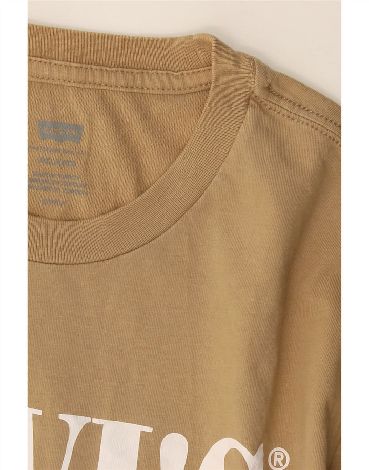 LEVI'S Mens Graphic T-Shirt Top Small Beige Cotton Vintage Levi's and Second-Hand Levi's from Messina Hembry 
