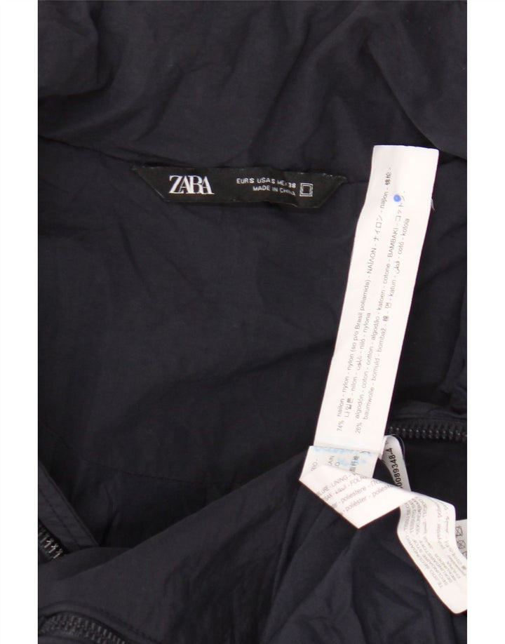 Zara Mens Bomber Jacket UK 36 Small Navy Blue Nylon
