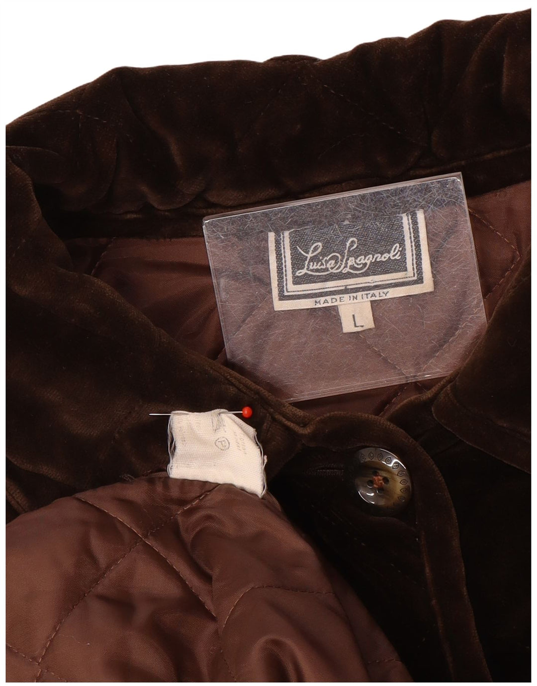 Luisa Spagnoli Veste matelassée surdimensionnée pour femme UK 16 Grand coton marron