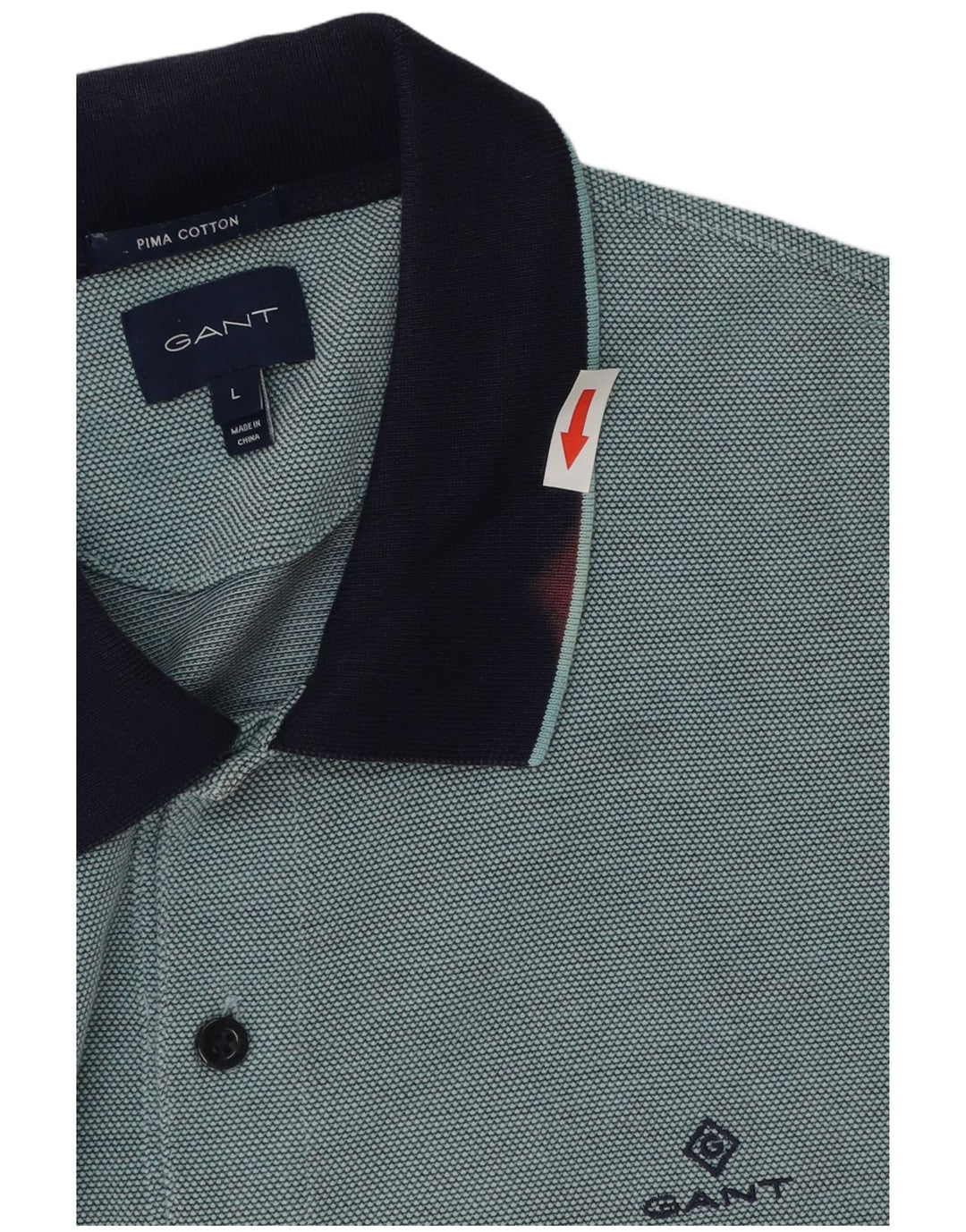 Gant Mens Rugby Polo Shirt Large Blue Cotton