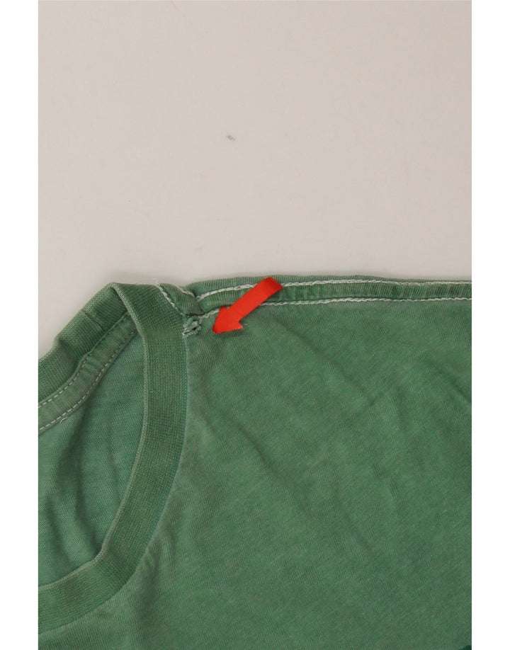 Gas Mens Graphic T-Shirt Top Medium Green Cotton