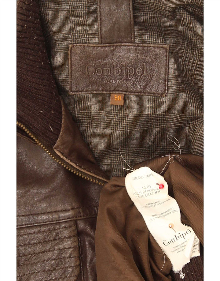 Conbipel Chaqueta de cuero para hombre IT 50 Large Brown