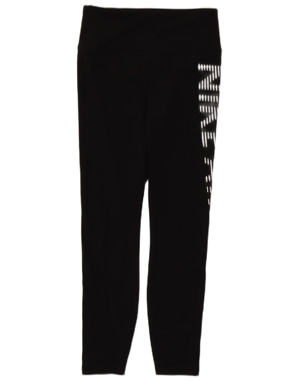 Leggings grafici Nike Dri Fit da donna UK 8 piccoli neri