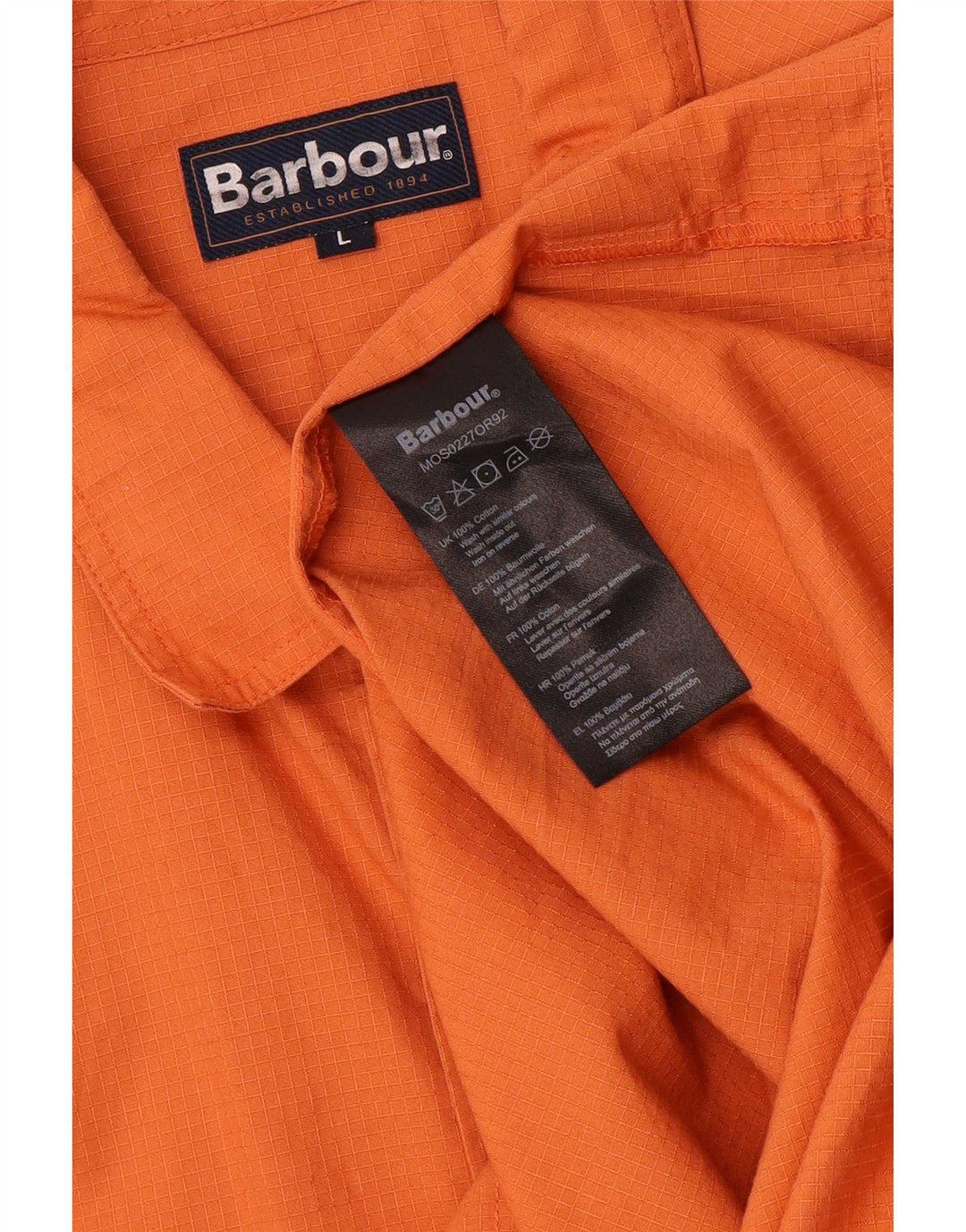Barbour Mens Utility dzseki UK 40 nagy narancssárga pamut