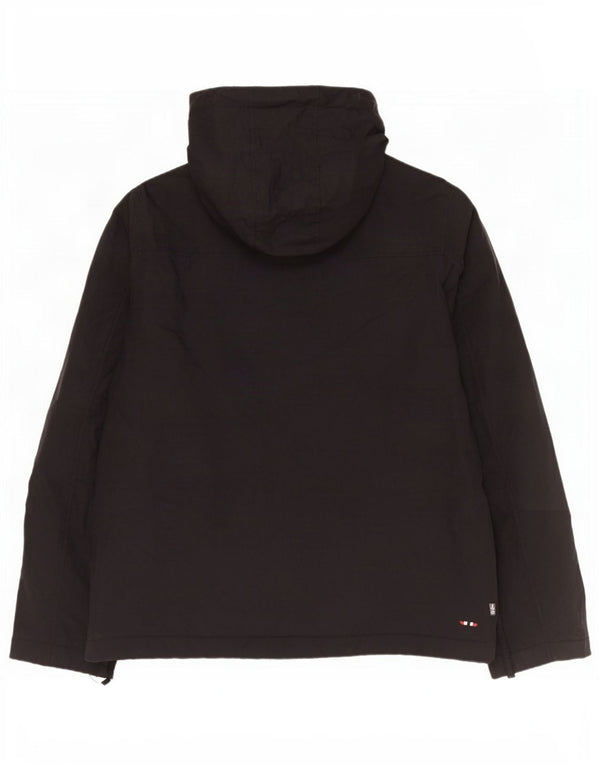 Napapijri Veste anorak à capuche graphique géographique pour hommes UK 42 XL Nylon noir