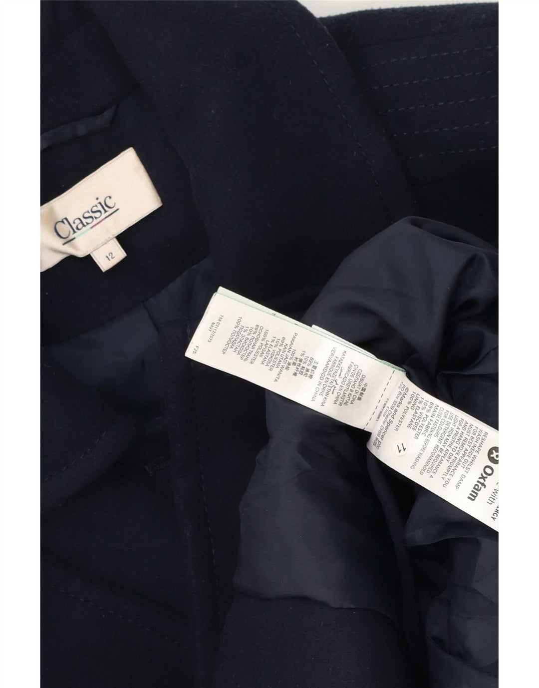 Jaqueta blazer feminina de 5 botões Marks & Spencer Reino Unido 12 médio azul marinho