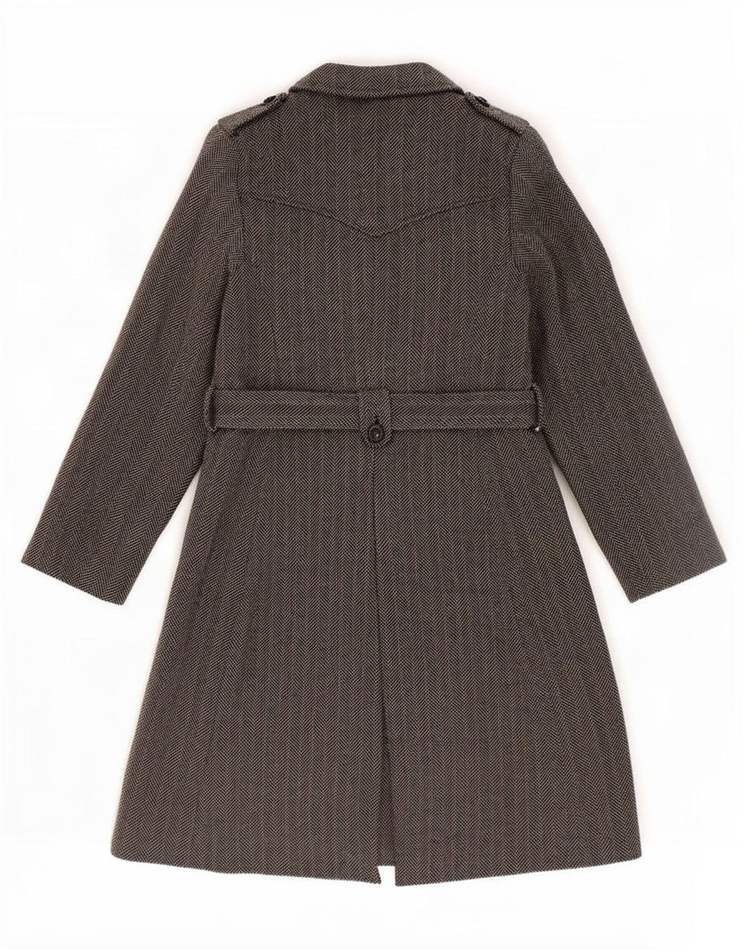 Marks & Spencer Abrigo autógrafo para mujer UK 8 Small Lana en espiga gris