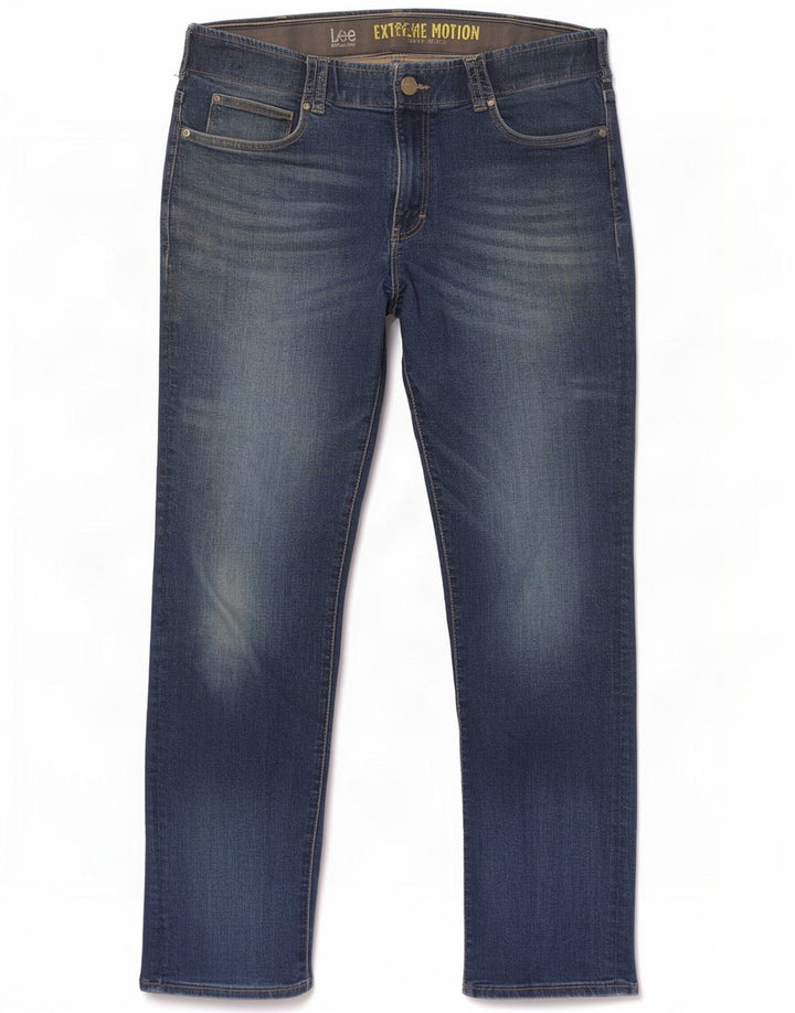 Lee Straight Jeans til mænd W36 L32 blå bomuld
