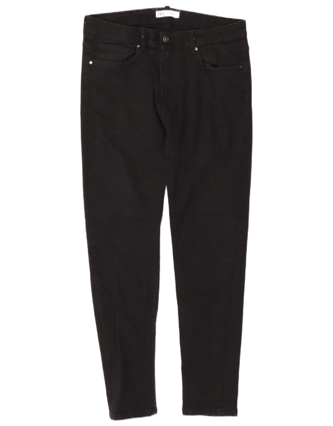 Zara Mens Slim Jeans W34 L27 Black Cotton