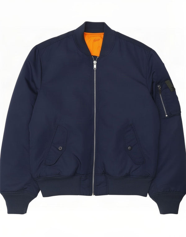 Pull & Bear Chaqueta bomber para hombre UK 38 Medium Azul marino Colorblock