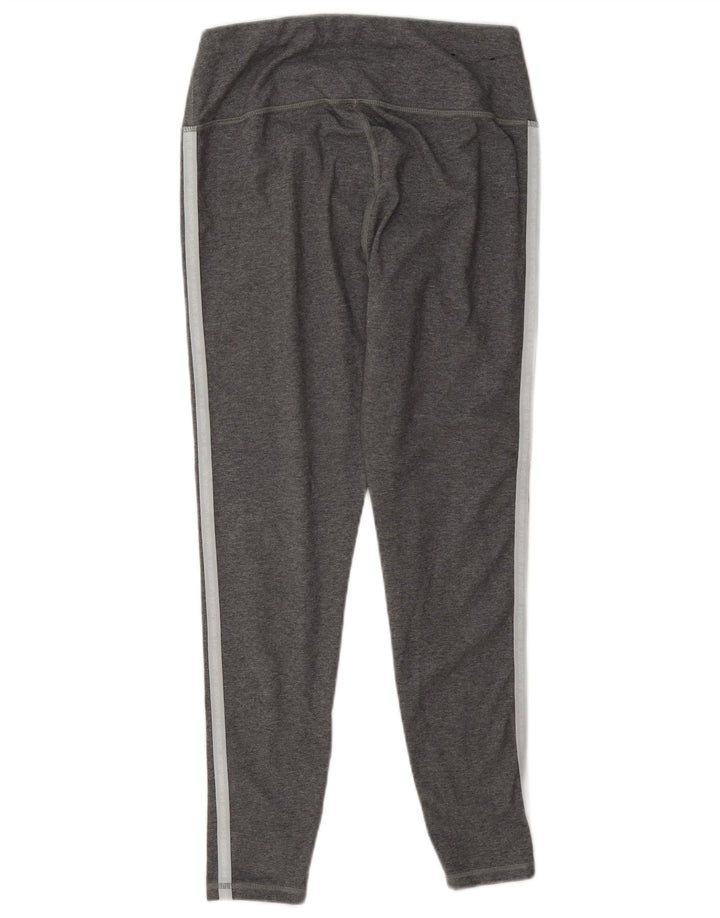 Under Armour Womens Crop Leggings UK 14 Medium Grey Colourblock Cotton