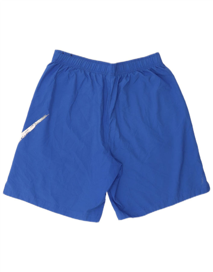 Nike Herre Dri Fit grafiske sportsshorts XL blå polyester